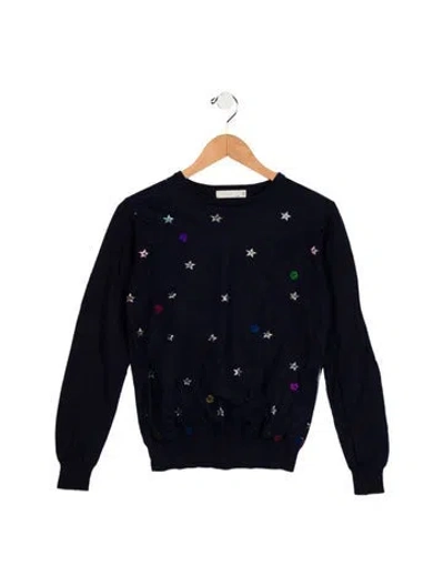 Pre-owned Stella Mccartney Kids' Girls' Star Print Sweater In Blue