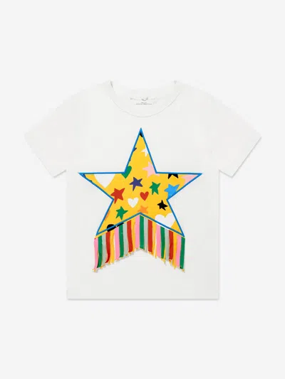 Stella Mccartney Babies'  Girls Star Print T-shirt In Ivory