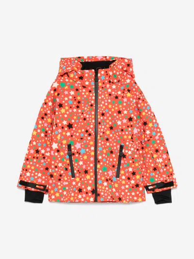 Stella Mccartney Kids'  Girls Star Ski Jacket In Red