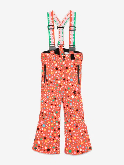 Stella Mccartney Kids'  Girls Star Ski Trousers In Red
