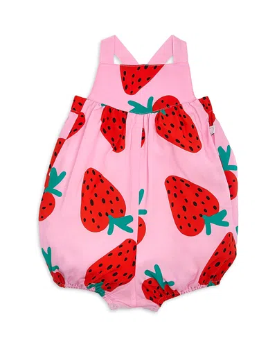 STELLA MCCARTNEY STELLA MCCARTNEY GIRLS' STRAWBERRY BUBBLE ROMPER - BABY