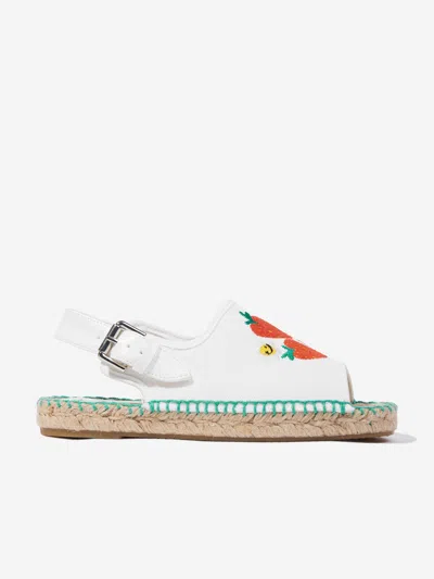 Stella Mccartney Girls Strawberry Espadrilles In Ivory