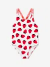 Stella Mccartney Strawberry-print Swimsuit In White