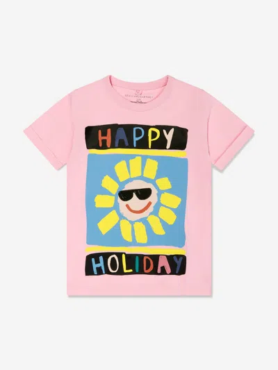 Stella Mccartney Babies' Girls Sunshine Print T-shirt In Pink