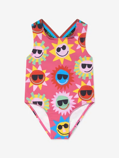 Stella Mccartney Babies' Girls Sunshine Swimsuit In Pink