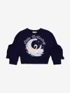 Stella Mccartney Girls Swan Sweatshirt In Black