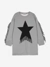 Stella Mccartney Girls Tassel Star Sweater Dress In Grey