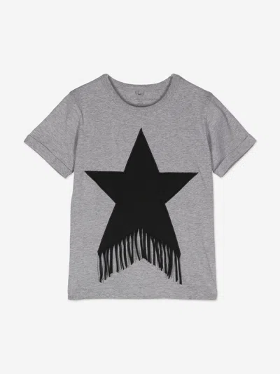 Stella Mccartney Babies'  Girls Tassel Star T-shirt In Grey