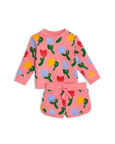 Stella Mccartney Girls' Tulip Print Top & Shorts Tracksuit Set - Baby In Multi