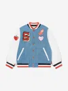 Stella Mccartney Strawberry-print Vasity Jacket In Blue