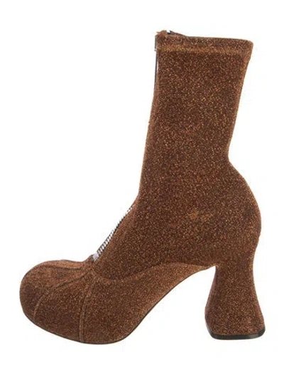 Pre-owned Stella Mccartney Glitter Sock Boots