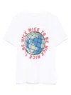 Stella Mccartney Globe-print Cotton T-shirt In White