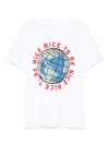 Stella Mccartney Globe-print Cotton T-shirt In White