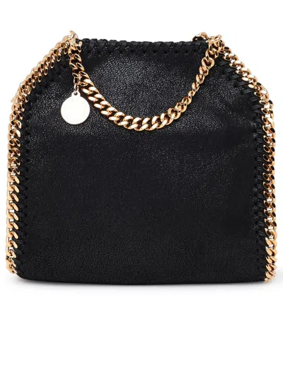 Stella Mccartney Falabella Mini Tote Bag With Gold-chain In Black