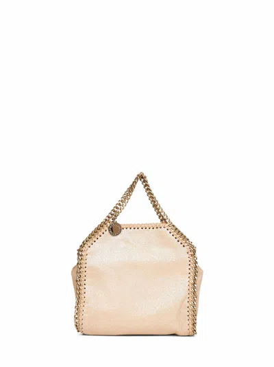 Stella Mccartney Gold Falabella Tiny Tote Bag In Neutral