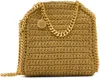 Stella Mccartney Gold Tiny Falabella Lurex Crochet Tote Bag In Gold