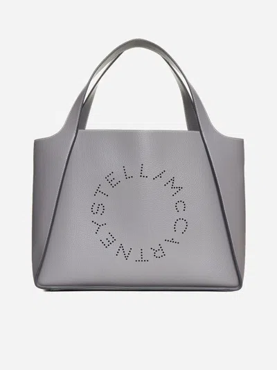 Stella Mccartney Grainy Alter-mat Tote Bag In Smoke