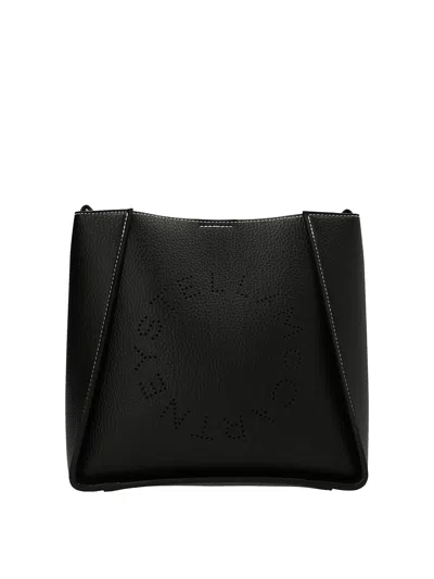Stella Mccartney Grainy Crossbody Bag In Black