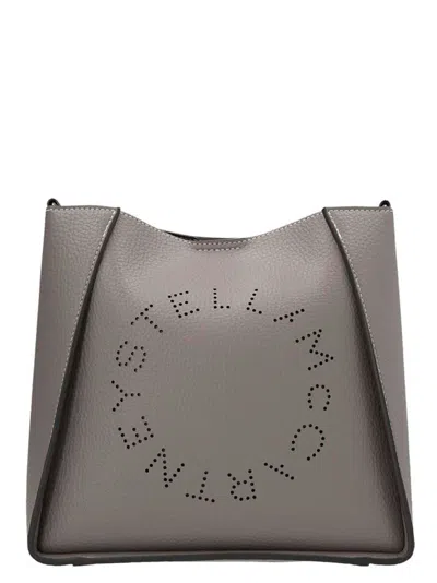 Stella Mccartney Grainy Mat Crossbody Bags In Grey