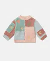 Stella Mccartney Graphic Embroidered Crewneck Sweater In Nude