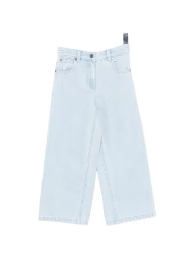 Stella Mccartney Kids' Graphic-embroidered Jeans In Blue