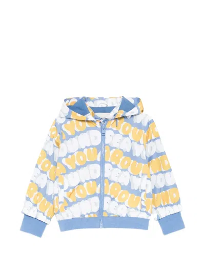 Stella Mccartney Babies' Graphic Hooded Jacket In Blue
