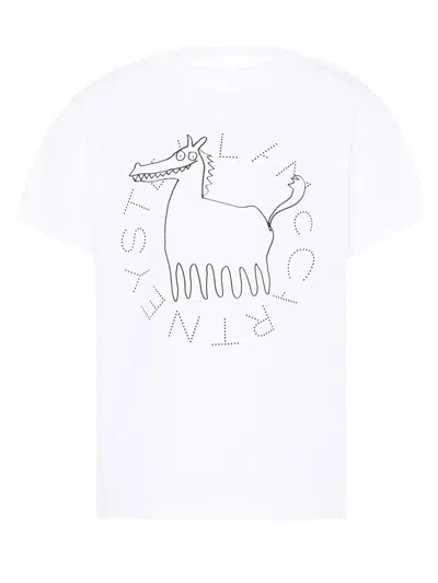Stella Mccartney Kids' Graphic Horse T-shirt In White