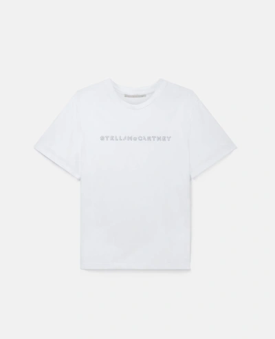 Stella Mccartney Graphic Oversized Cotton T-shirt In Pure White