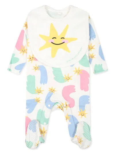 Stella Mccartney Graphic-print Babygrown Set In Avorio