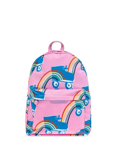 Stella Mccartney Graphic-print Backpack In Pink