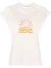Stella Mccartney Graphic-print Cap-sleeved T-shirt In Weiss