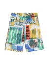 Stella Mccartney Graphic-print Cotton Shorts In White
