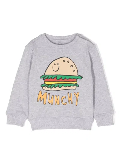 Stella Mccartney Babies' Graphic-print Cotton Sweatshirt In Grey