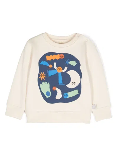 Stella Mccartney Babies' Graphic-print Cotton Sweatshirt In Neutral