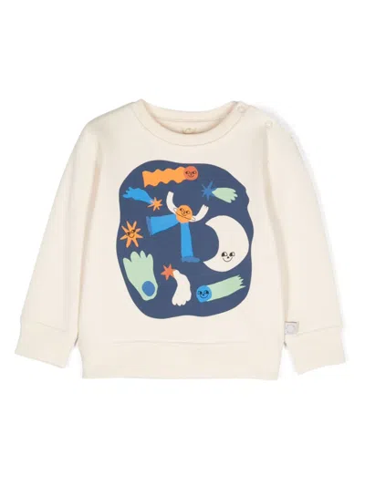 Stella Mccartney Babies' Graphic-print Cotton Sweatshirt In Brown