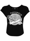 Stella Mccartney Black Graphic-print Cotton T-shirt