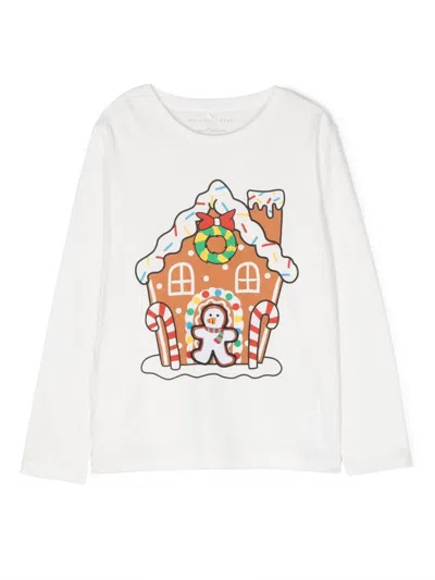 Stella Mccartney Kids' Graphic-print Cotton T-shirt In White