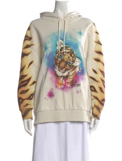 Pre-owned Stella Mccartney Graphic Print Crew Neck Hoodie In Neutral