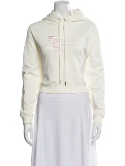 Pre-owned Stella Mccartney Graphic Print Crew Neck Hoodie In White