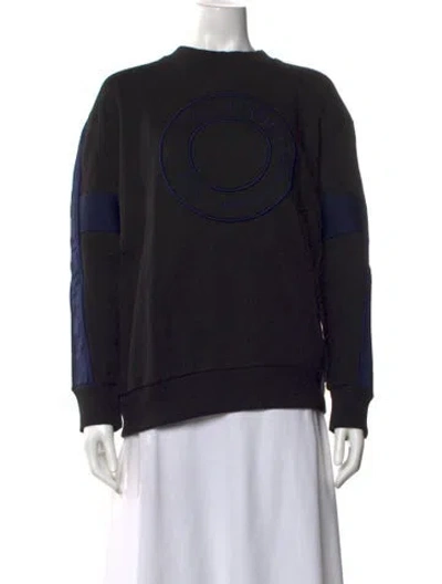 Pre-owned Stella Mccartney Graphic Print Crew Neck Sweater In Black