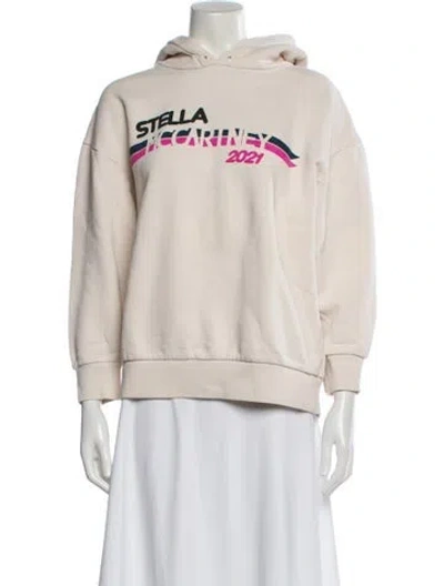 Pre-owned Stella Mccartney Graphic Print Crew Neck Sweater In White
