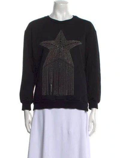 Pre-owned Stella Mccartney Graphic Print Crew Neck Sweatshirt In Black