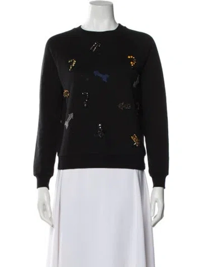Pre-owned Stella Mccartney Graphic Print Crew Neck Sweatshirt In Black