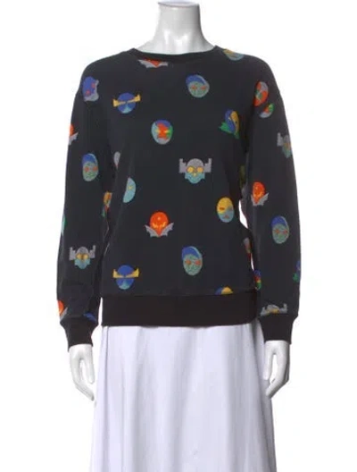 Pre-owned Stella Mccartney Graphic Print Crew Neck Sweatshirt In Black