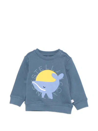 Stella Mccartney Babies' Graphic-print Crew-neck Sweatshirt In Blue
