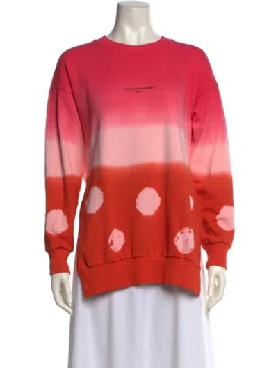 Pre-owned Stella Mccartney Graphic Print Crew Neck Sweatshirt In Orange