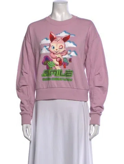Pre-owned Stella Mccartney Graphic Print Crew Neck Sweatshirt In Purple