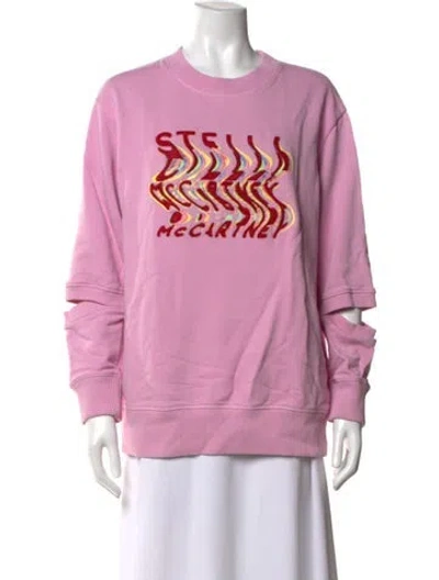 Pre-owned Stella Mccartney Graphic Print Crew Neck Sweatshirt In Purple