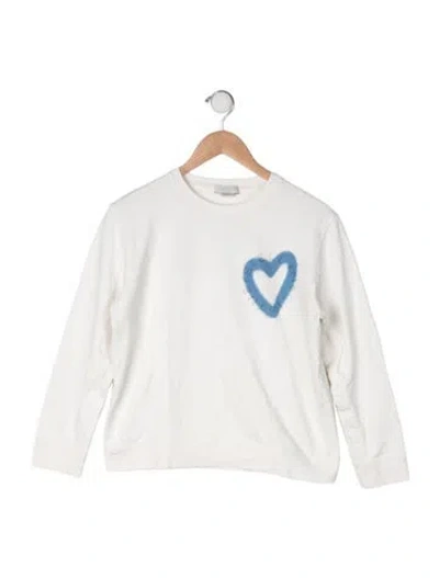 Pre-owned Stella Mccartney Kids' Graphic Print Crew Neck Sweatshirt In White