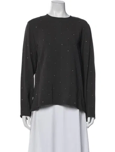 Pre-owned Stella Mccartney Graphic Print Crew Neck Top In Gray